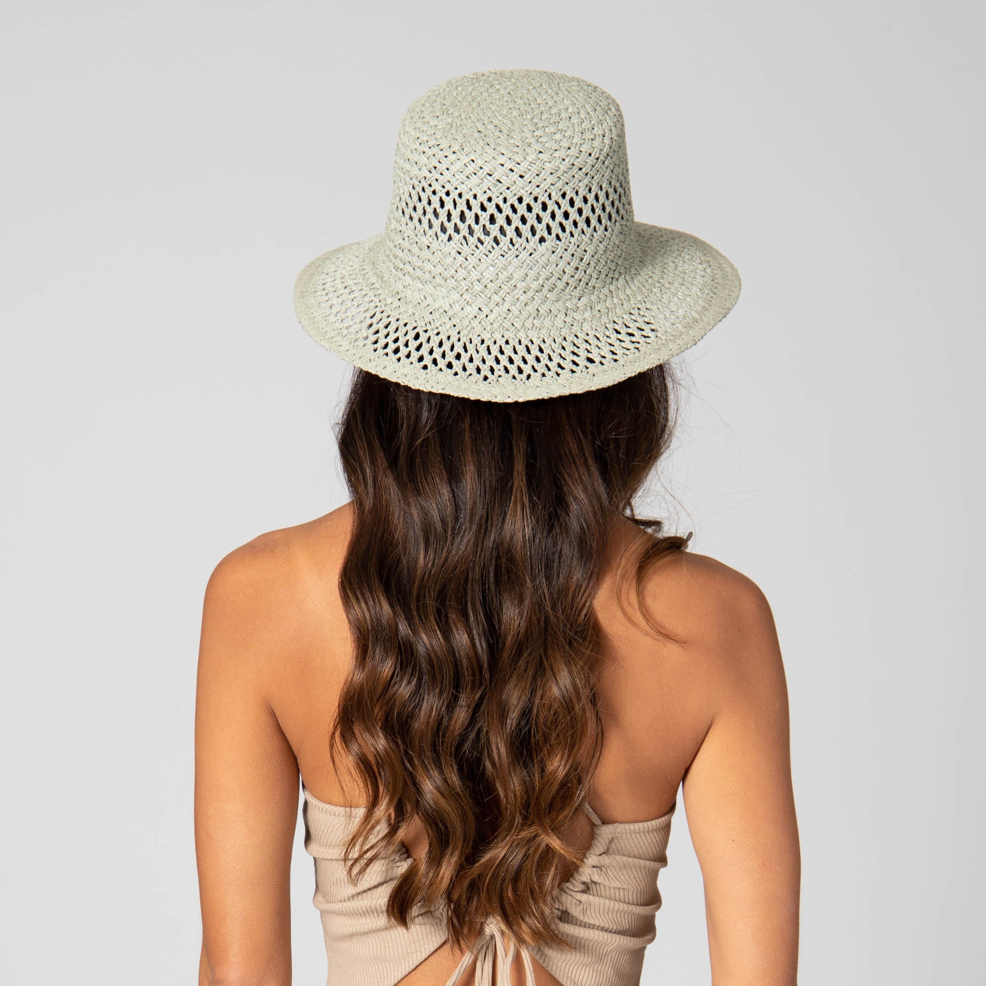 In the Clouds - Woven Paper Bucket Hat with Ventilation 28 In the Clouds - Woven Paper Bucket Hat with Ventilation