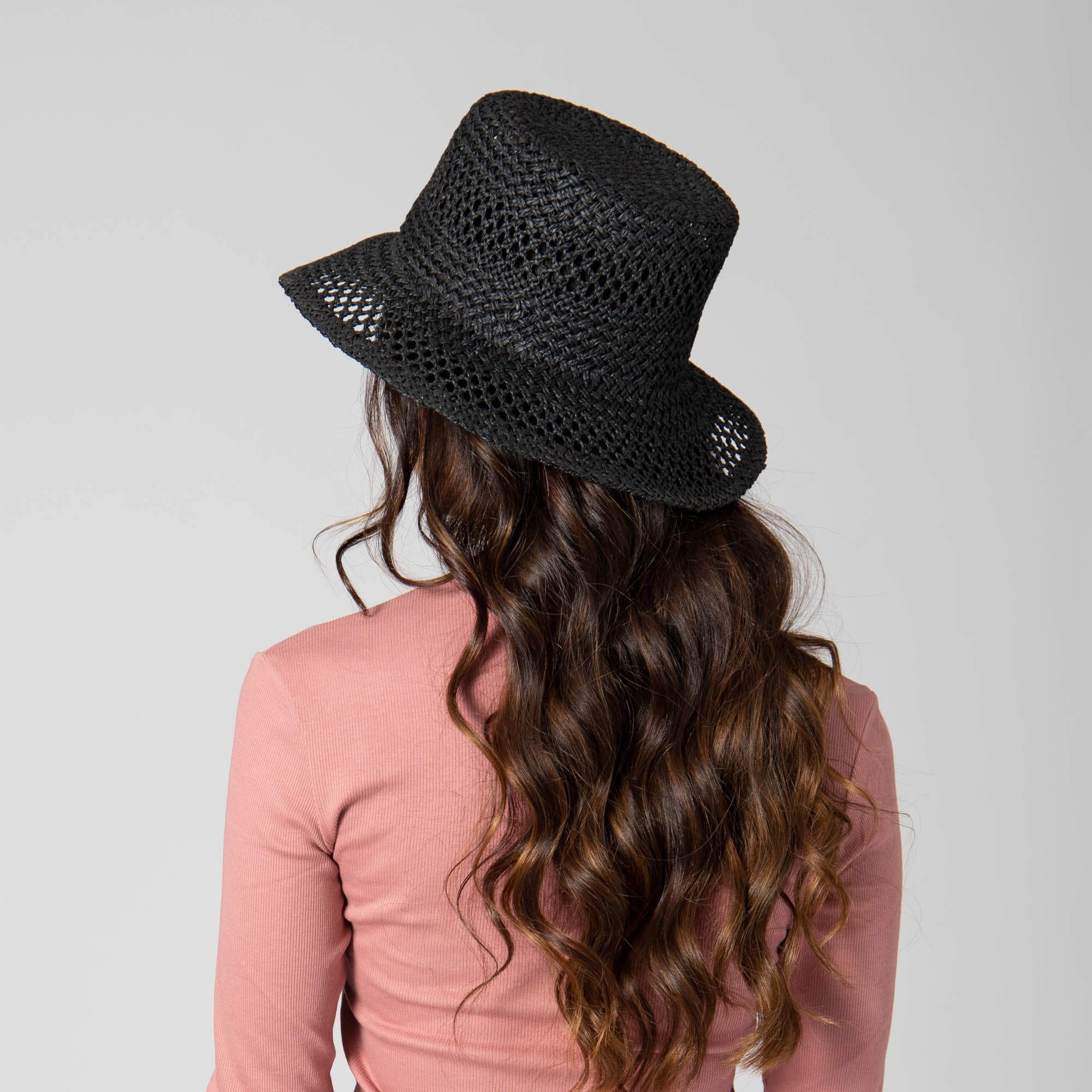 In the Clouds - Woven Paper Bucket Hat with Ventilation 9 In the Clouds - Woven Paper Bucket Hat with Ventilation