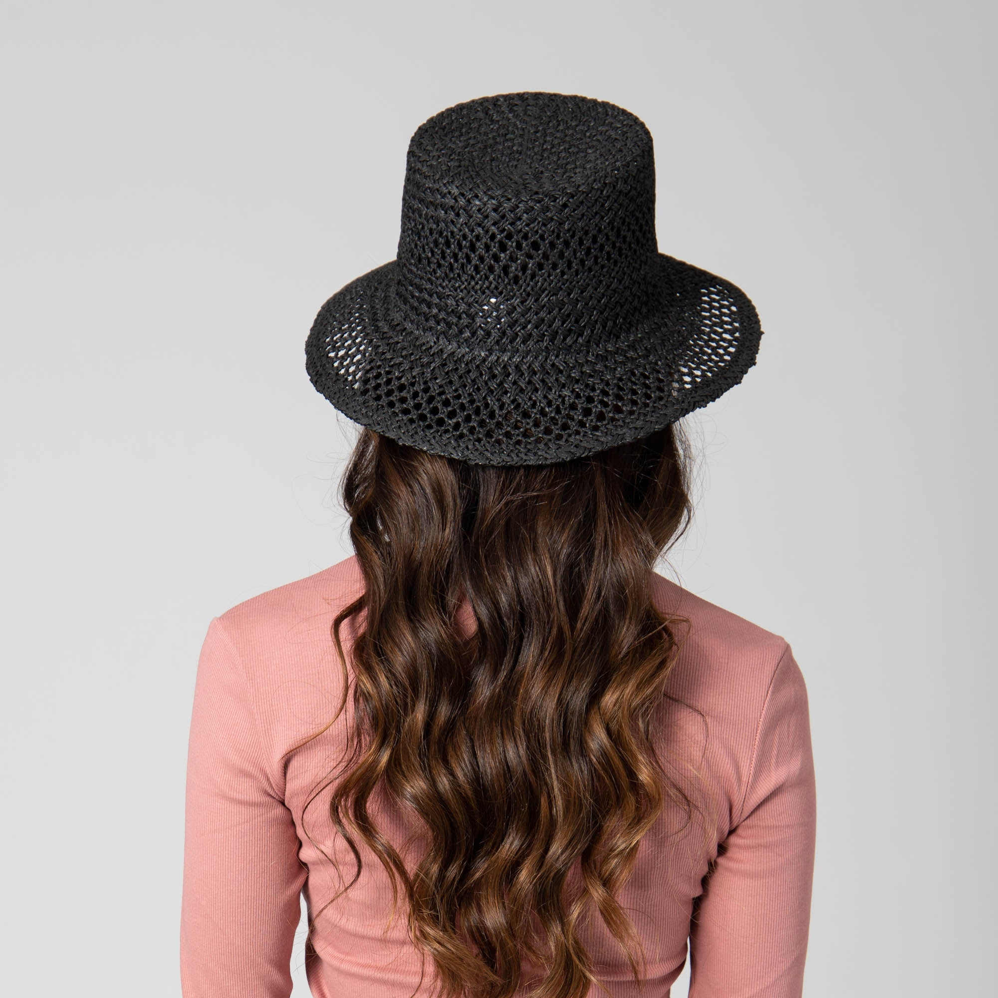 In the Clouds - Woven Paper Bucket Hat with Ventilation 10 In the Clouds - Woven Paper Bucket Hat with Ventilation