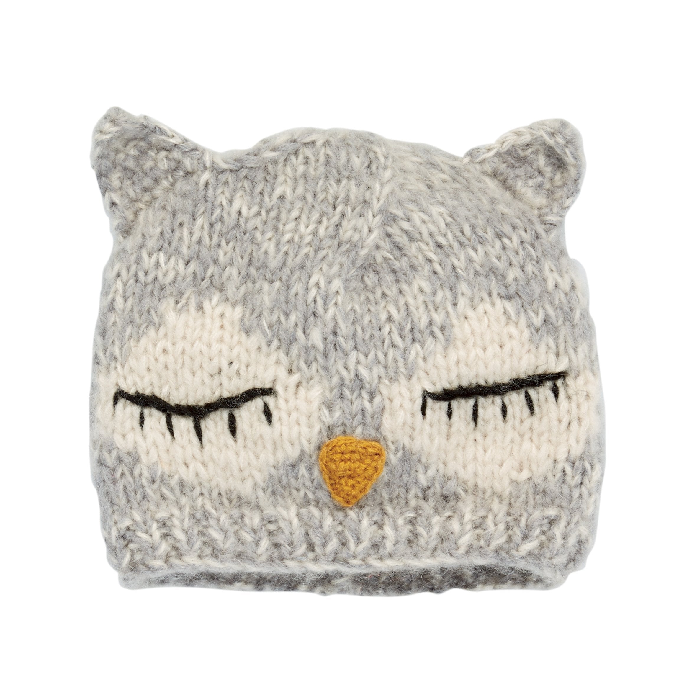 Kids Knit Sleeping Owl Beanie