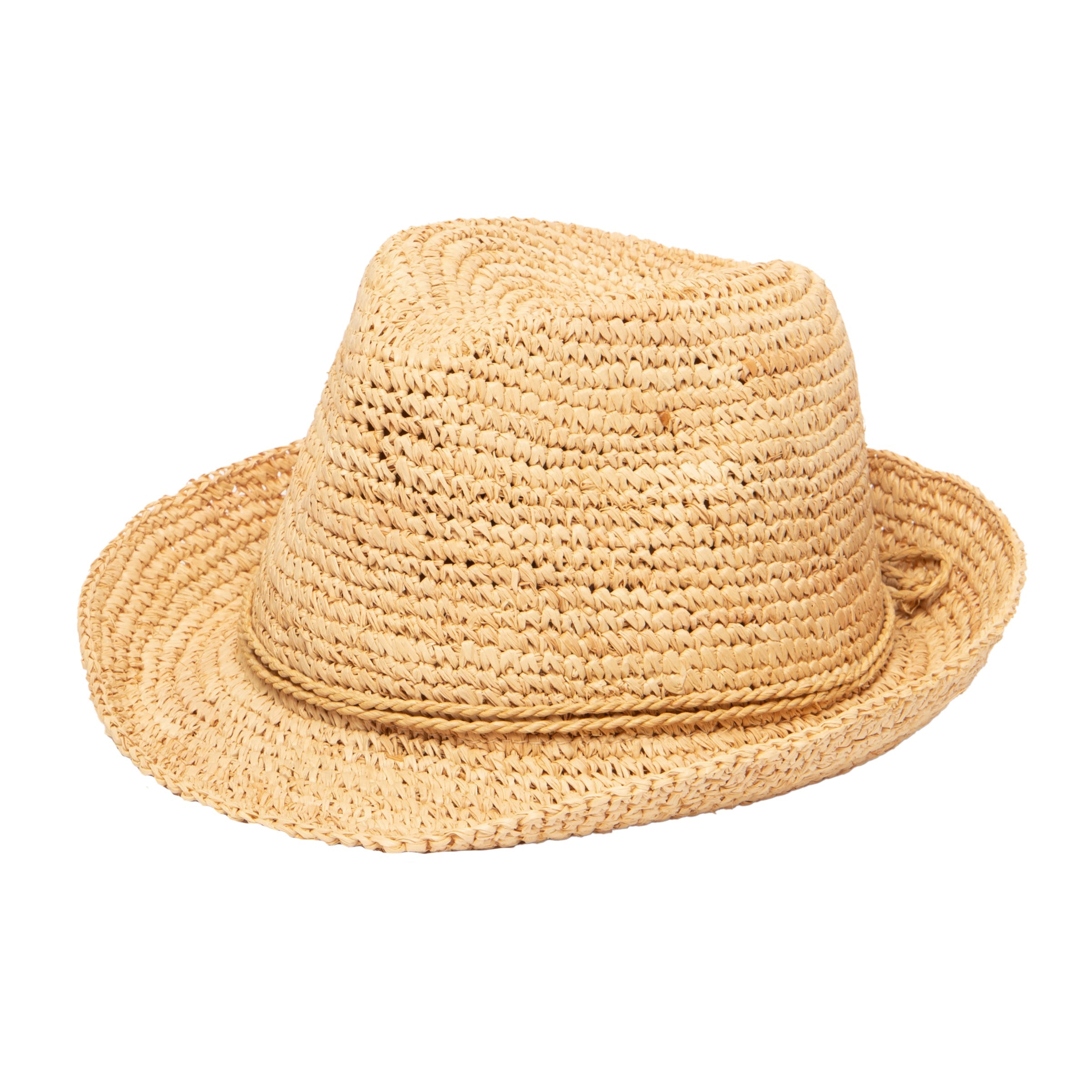 Kids' Crochet Raffia Fedora