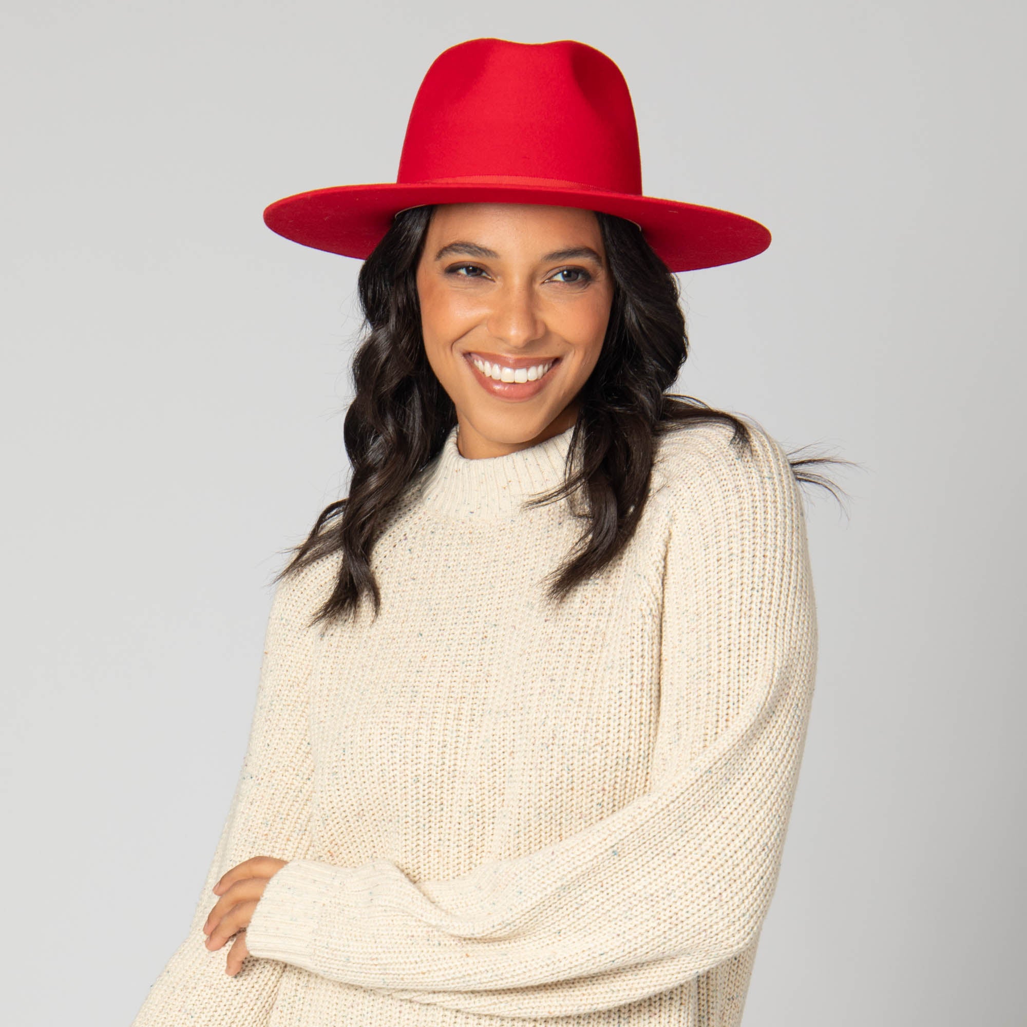 Lucy - Wool Felt Fedora with Tonal Grossgrain Band 3 Lucy - Wool Felt Fedora with Tonal Grossgrain Band