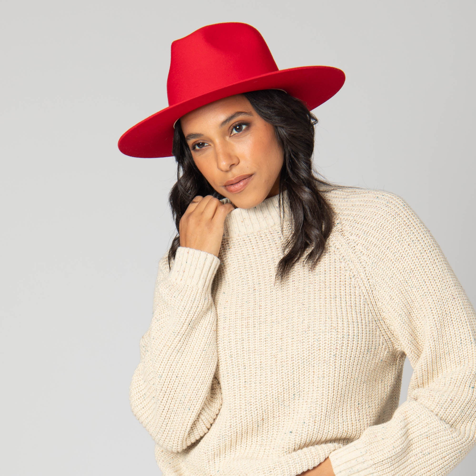Lucy - Wool Felt Fedora with Tonal Grossgrain Band 6 Lucy - Wool Felt Fedora with Tonal Grossgrain Band