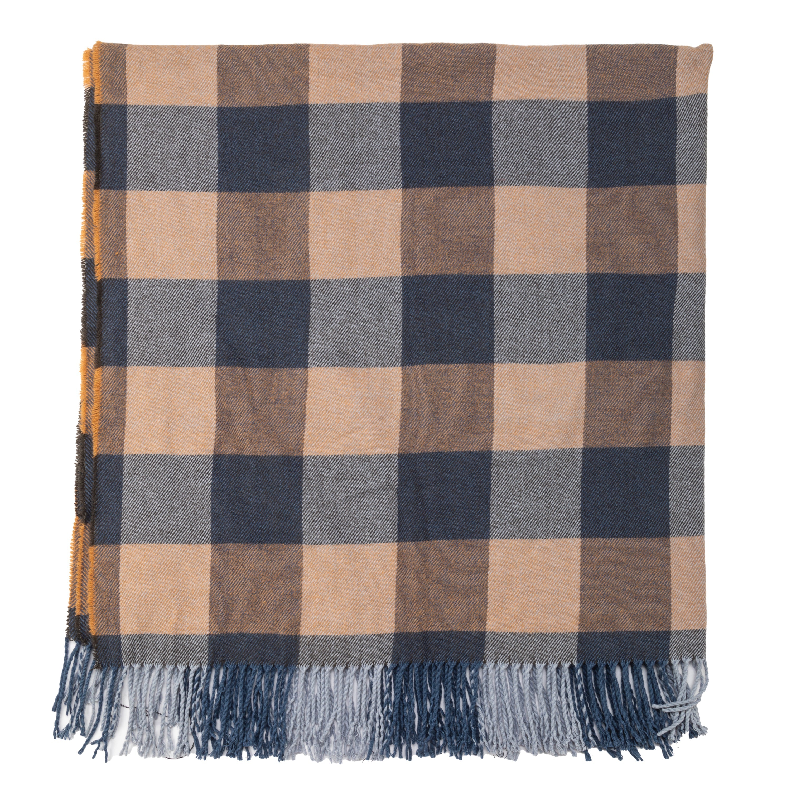 Maddie - Womens Woven Plaid Open Front Poncho 5 Maddie - Womens Woven Plaid Open Front Poncho