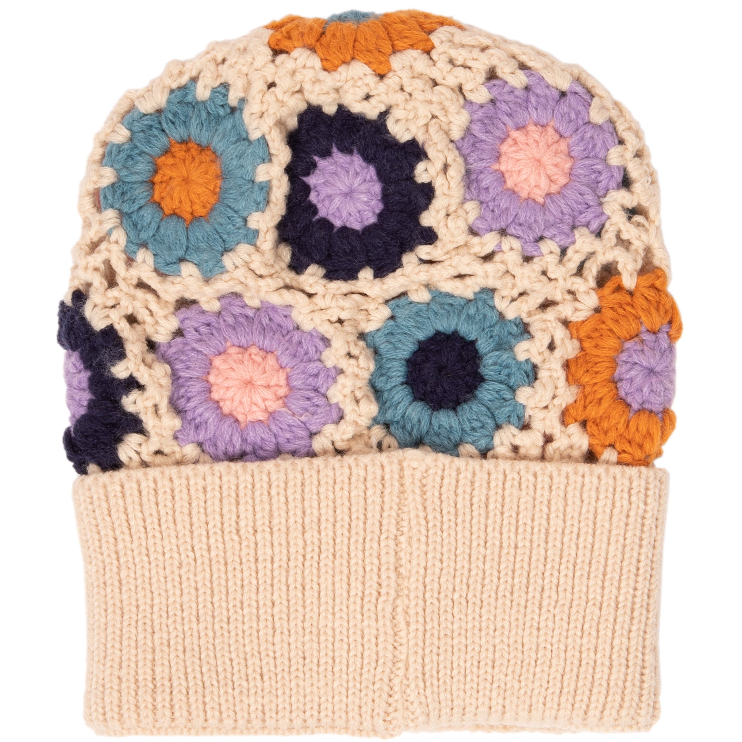 Maybelle - Granny Square Knit Cuff Beanie 9 Maybelle - Granny Square Knit Cuff Beanie