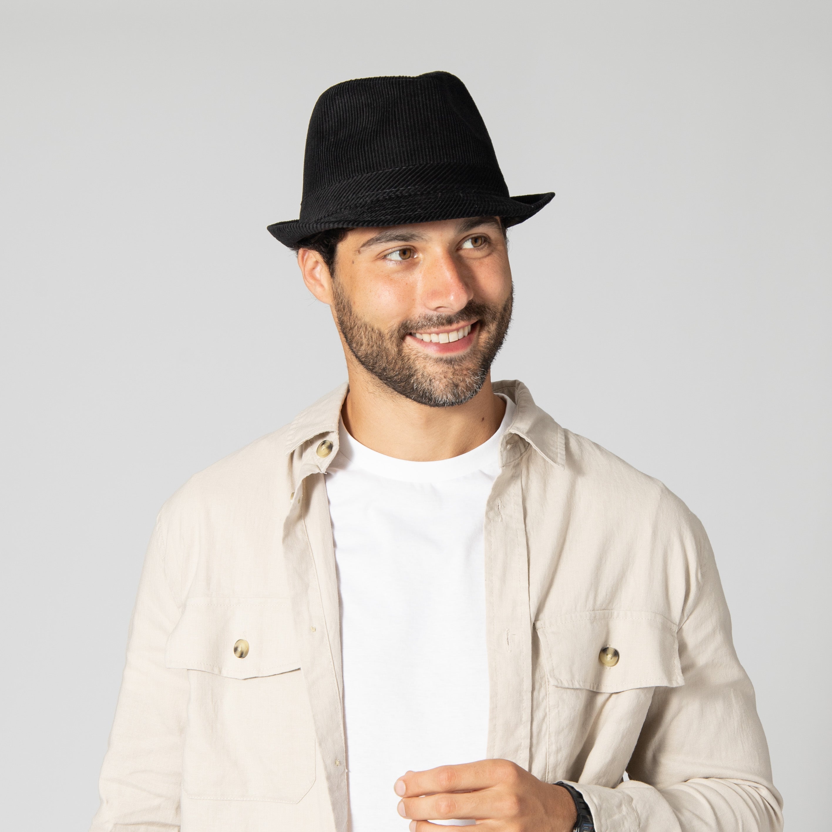 Men's Cut And Sew Corduroy Fedora 3 Men's Cut And Sew Corduroy Fedora