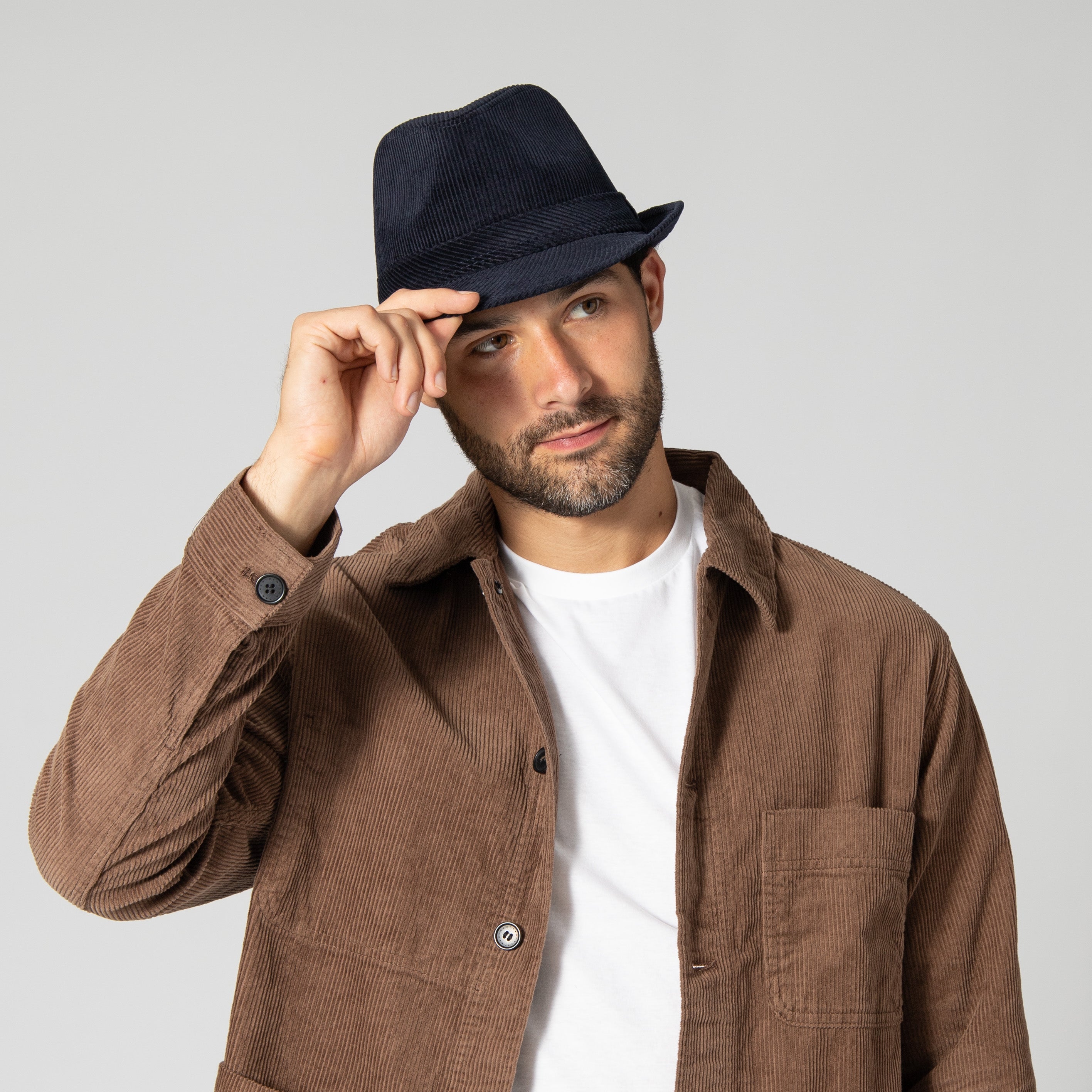 Men's Cut And Sew Corduroy Fedora 21 Men's Cut And Sew Corduroy Fedora