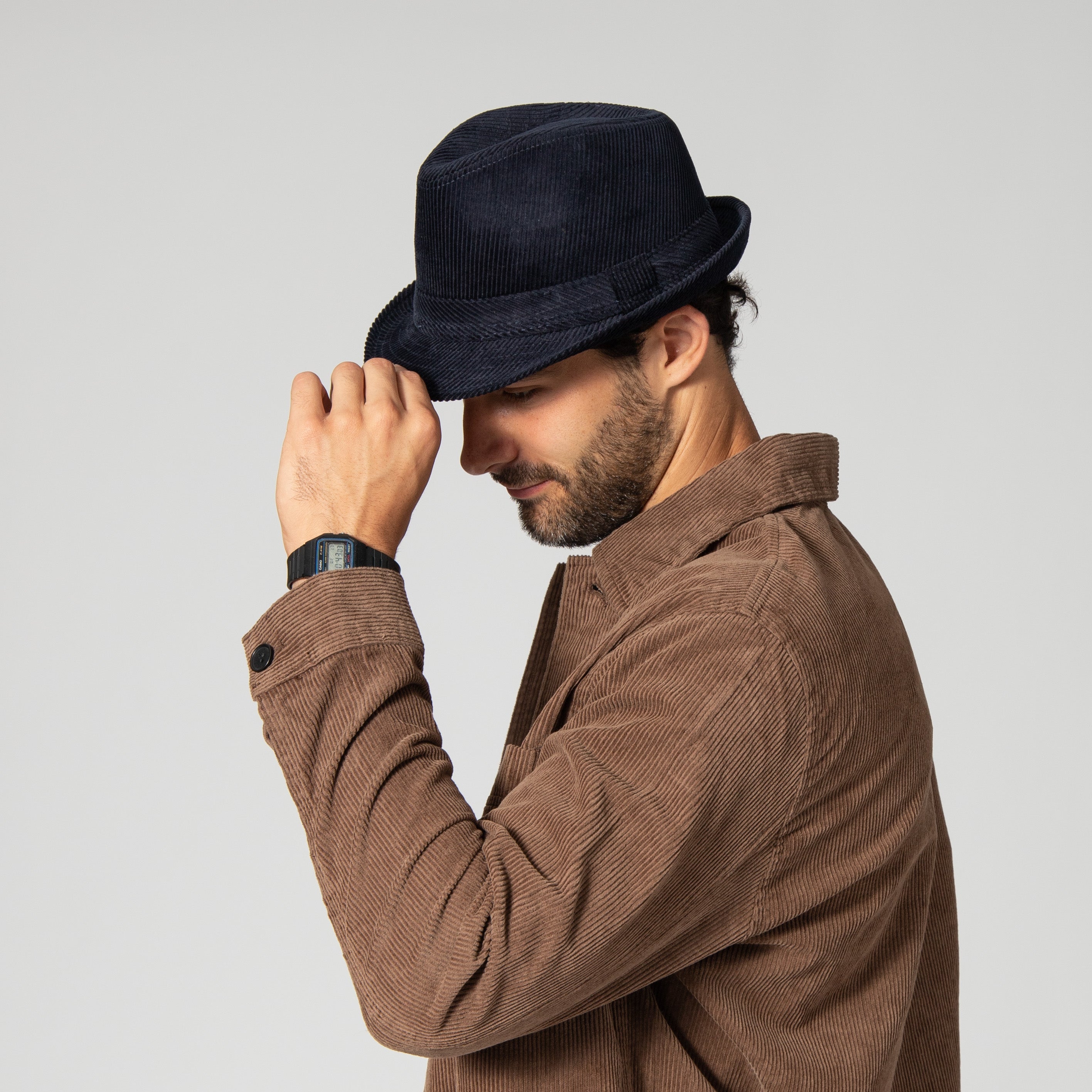 Men's Cut And Sew Corduroy Fedora 23 Men's Cut And Sew Corduroy Fedora