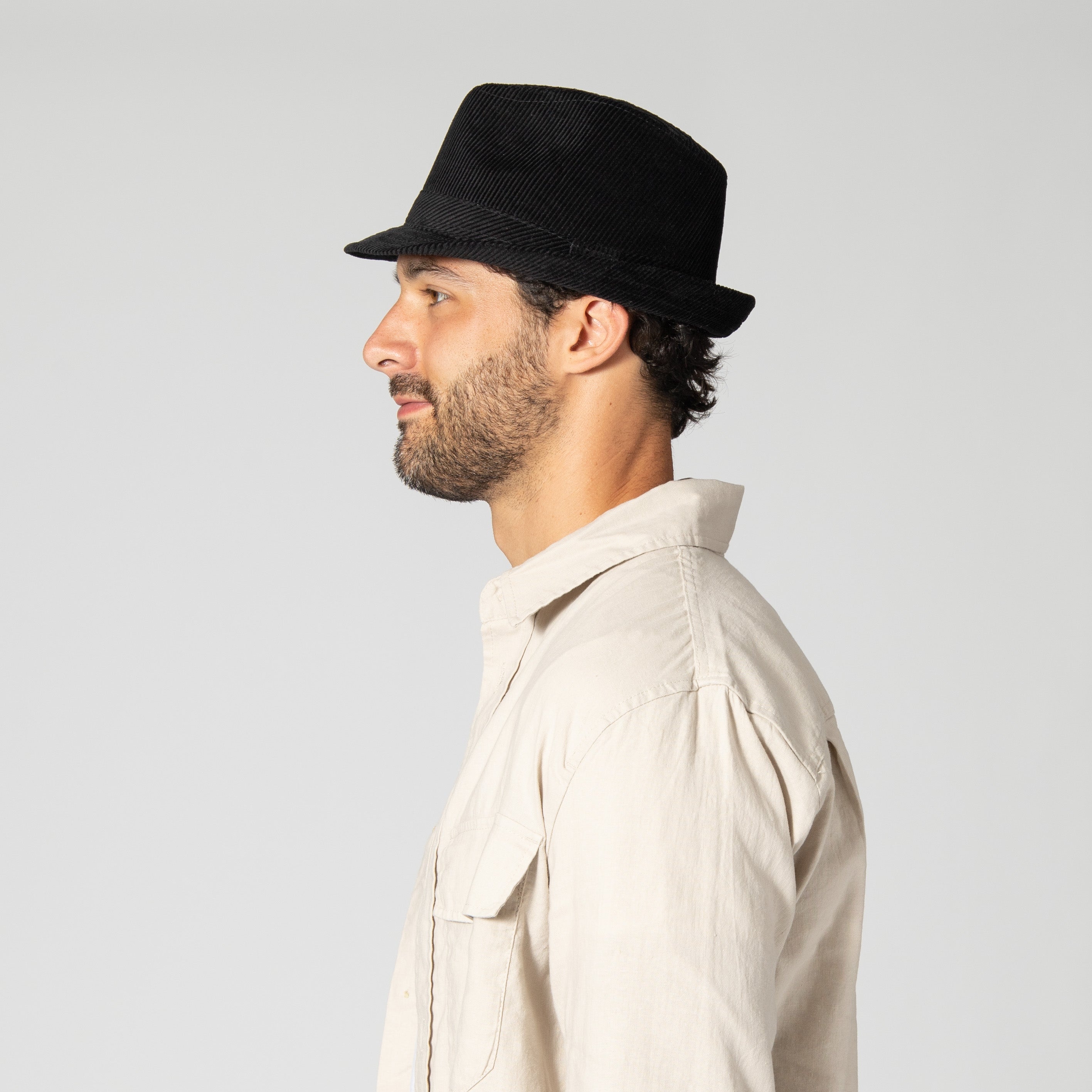 Men's Cut And Sew Corduroy Fedora 4 Men's Cut And Sew Corduroy Fedora
