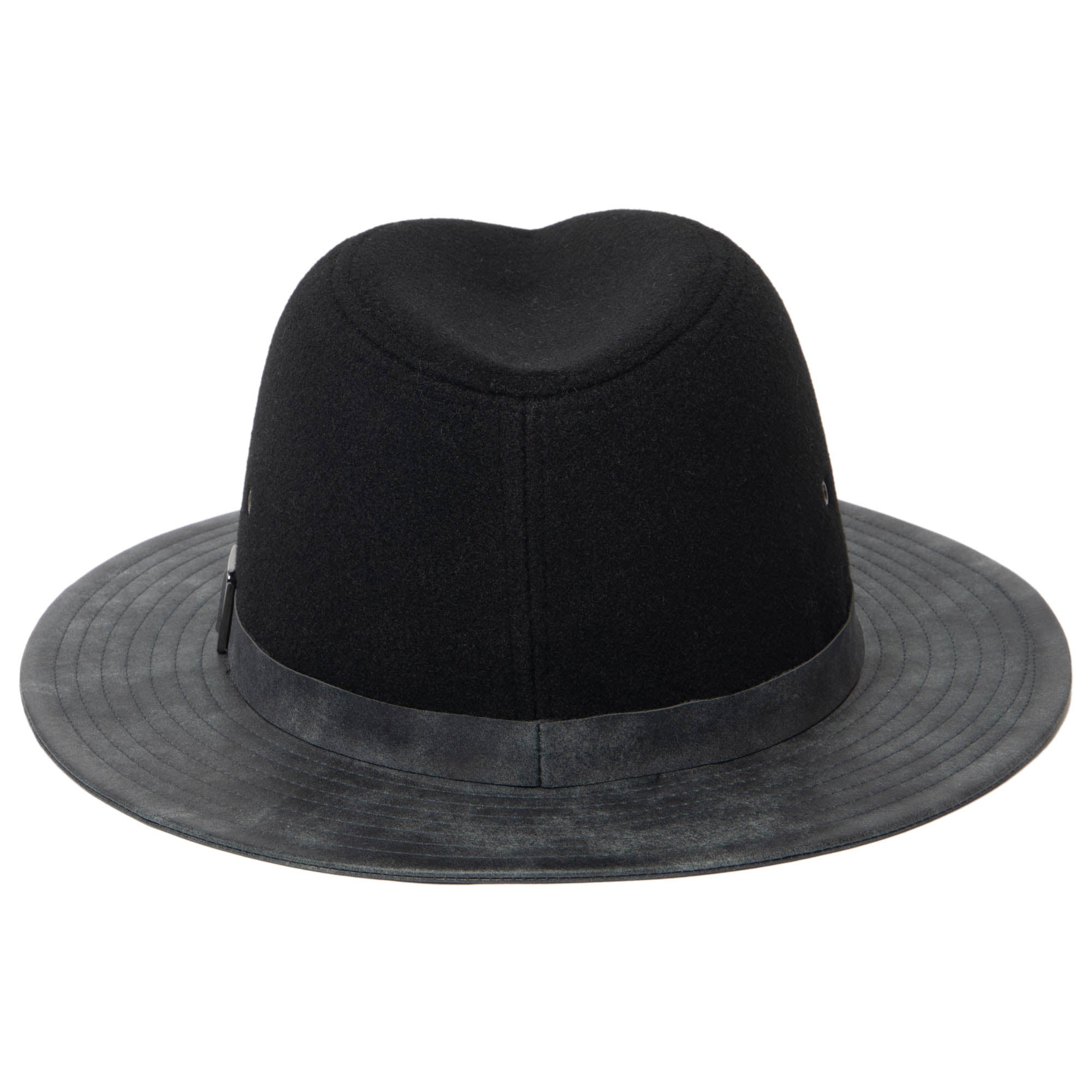 Men's Faux Felt Fedora with Matching Faux Leather Band 20 Men's Faux Felt Fedora with Matching Faux Leather Band