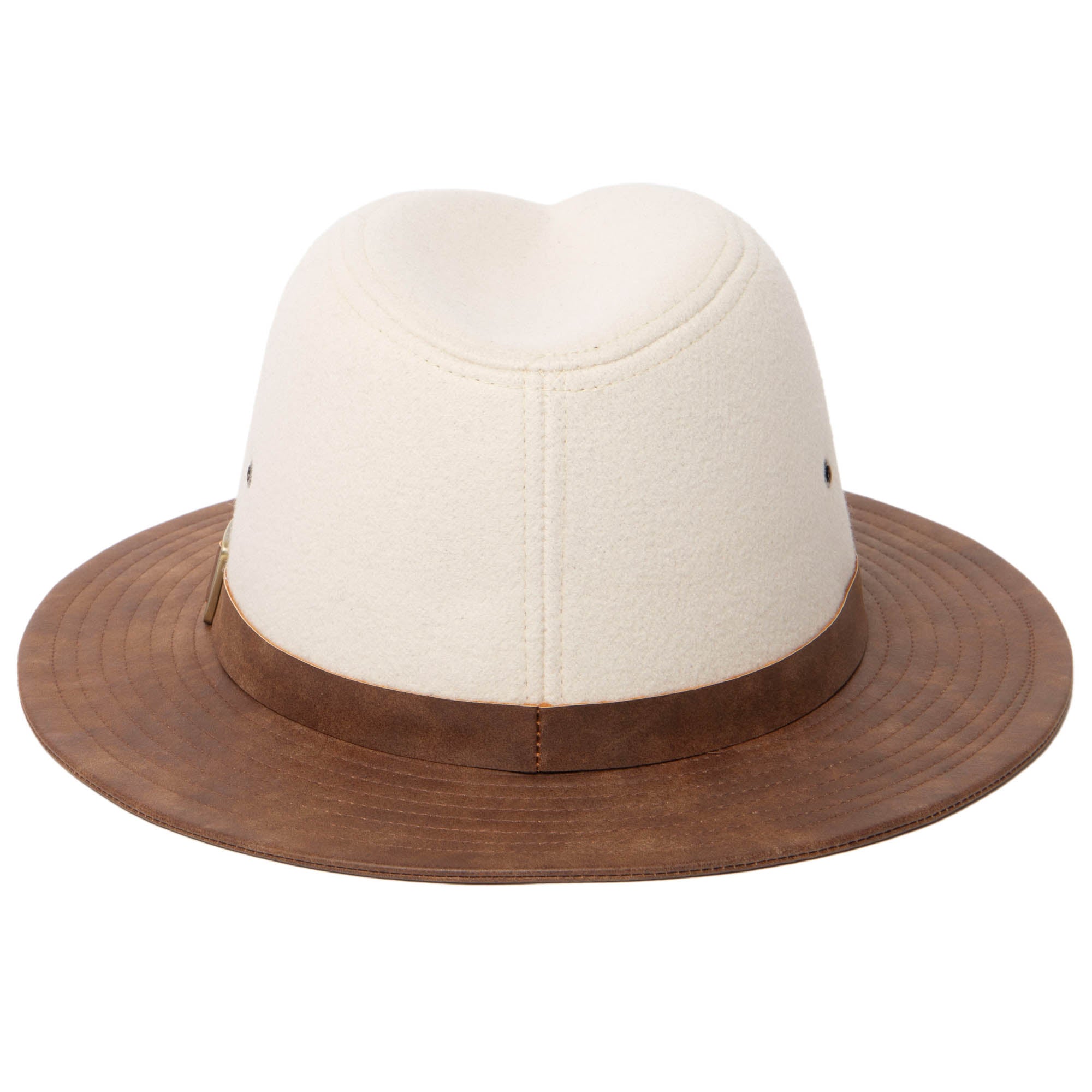 Men's Faux Felt Fedora with Matching Faux Leather Band 10 Men's Faux Felt Fedora with Matching Faux Leather Band