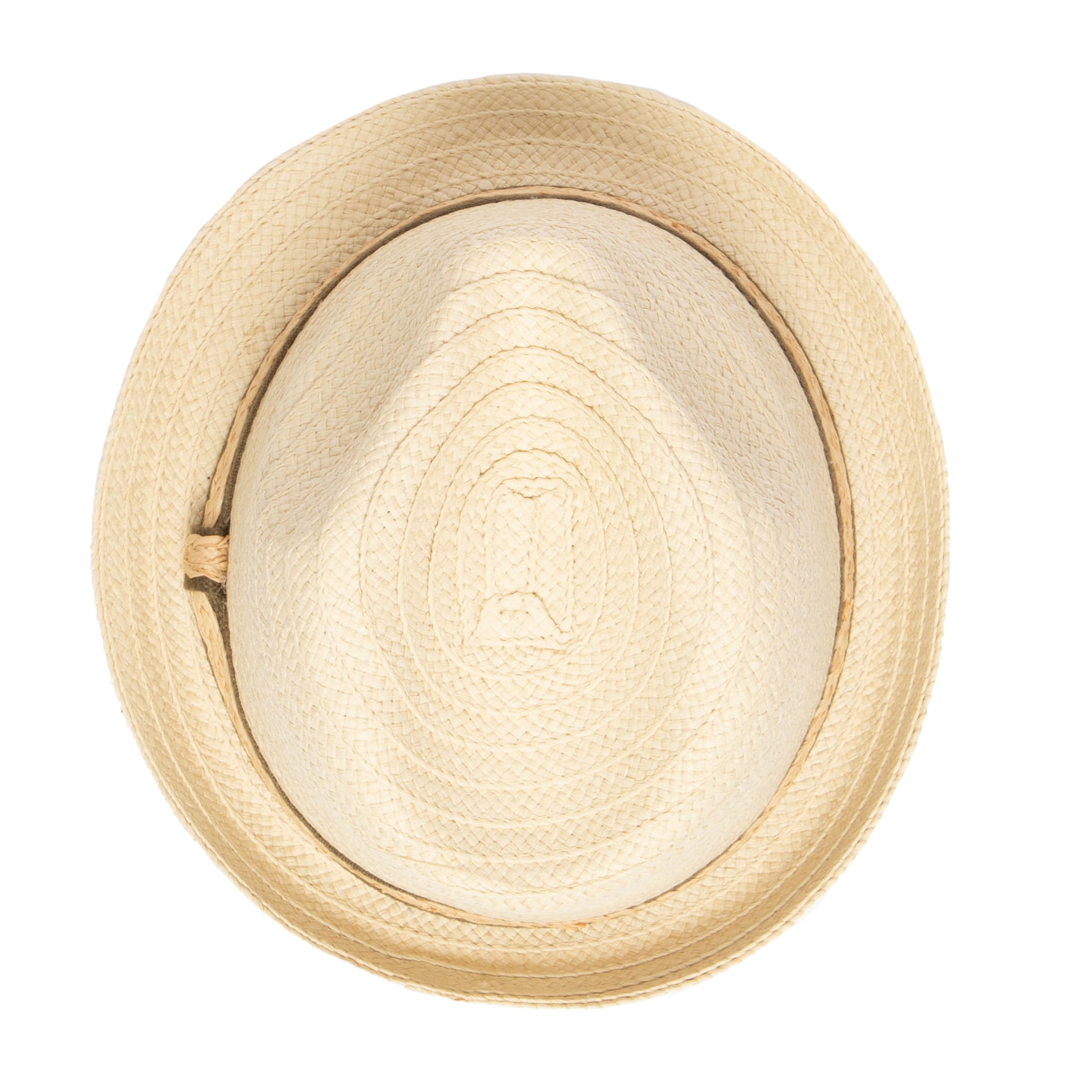 Men's Fedora With Layered Webbing & Raffia Trim 7 Men's Fedora With Layered Webbing & Raffia Trim