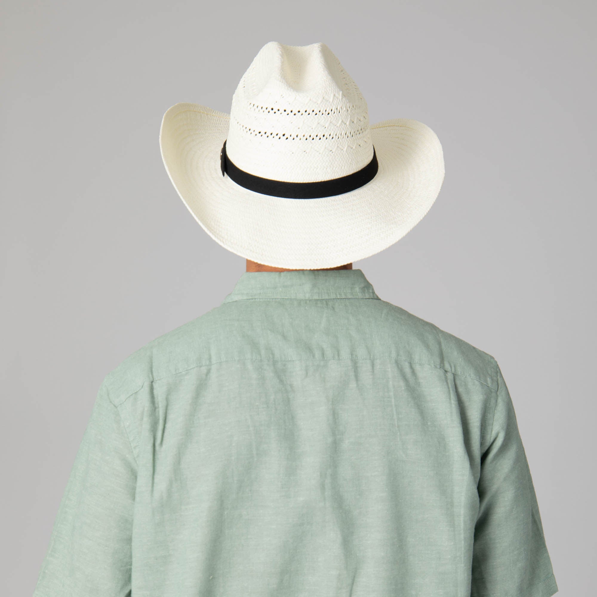 Mens Ivory Cowboy Hat with Cattleman's Crease 7 Mens Ivory Cowboy Hat with Cattleman's Crease