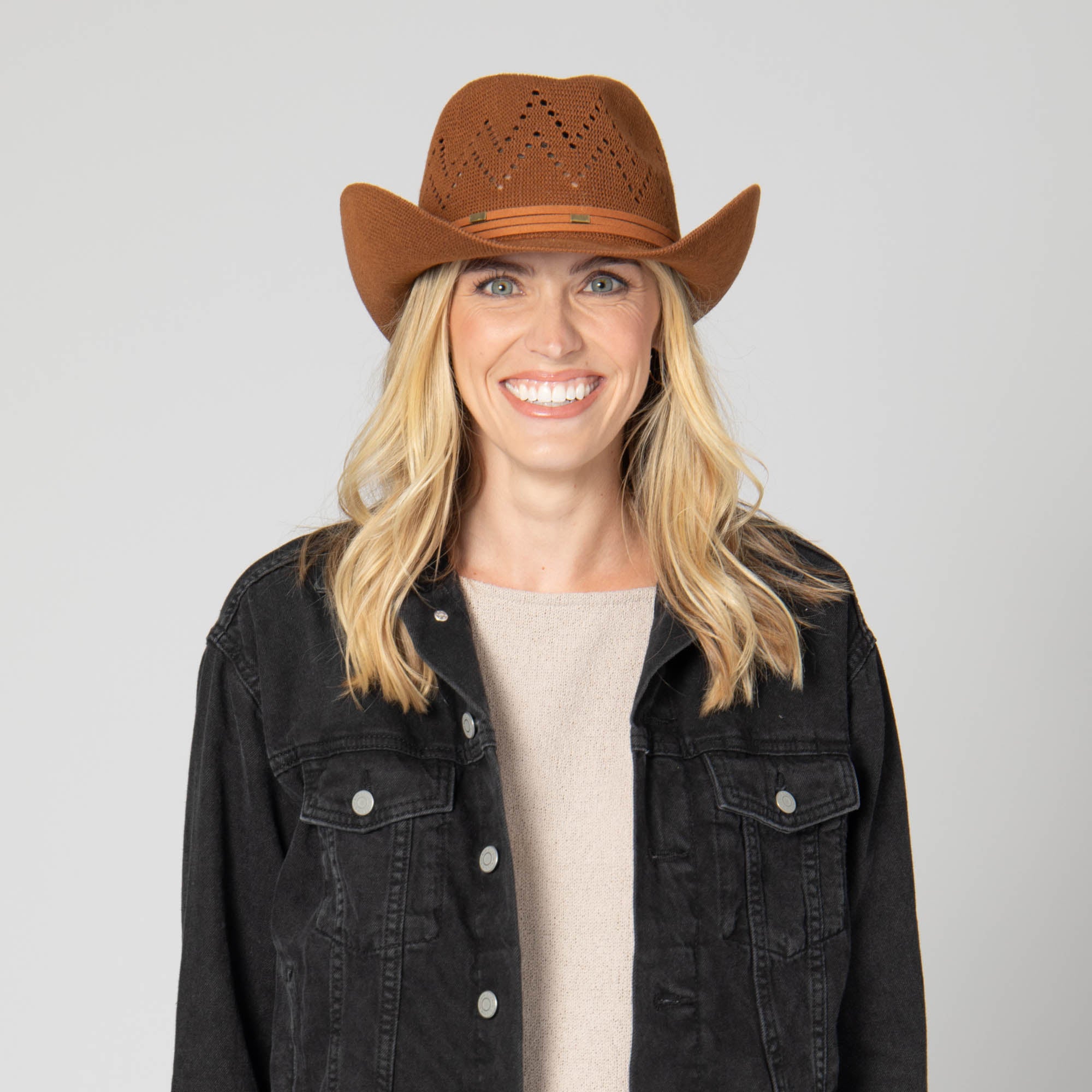 Nash - Ventilated Crown Cowboy with Wrapped Suede Band 3 Nash - Ventilated Crown Cowboy with Wrapped Suede Band
