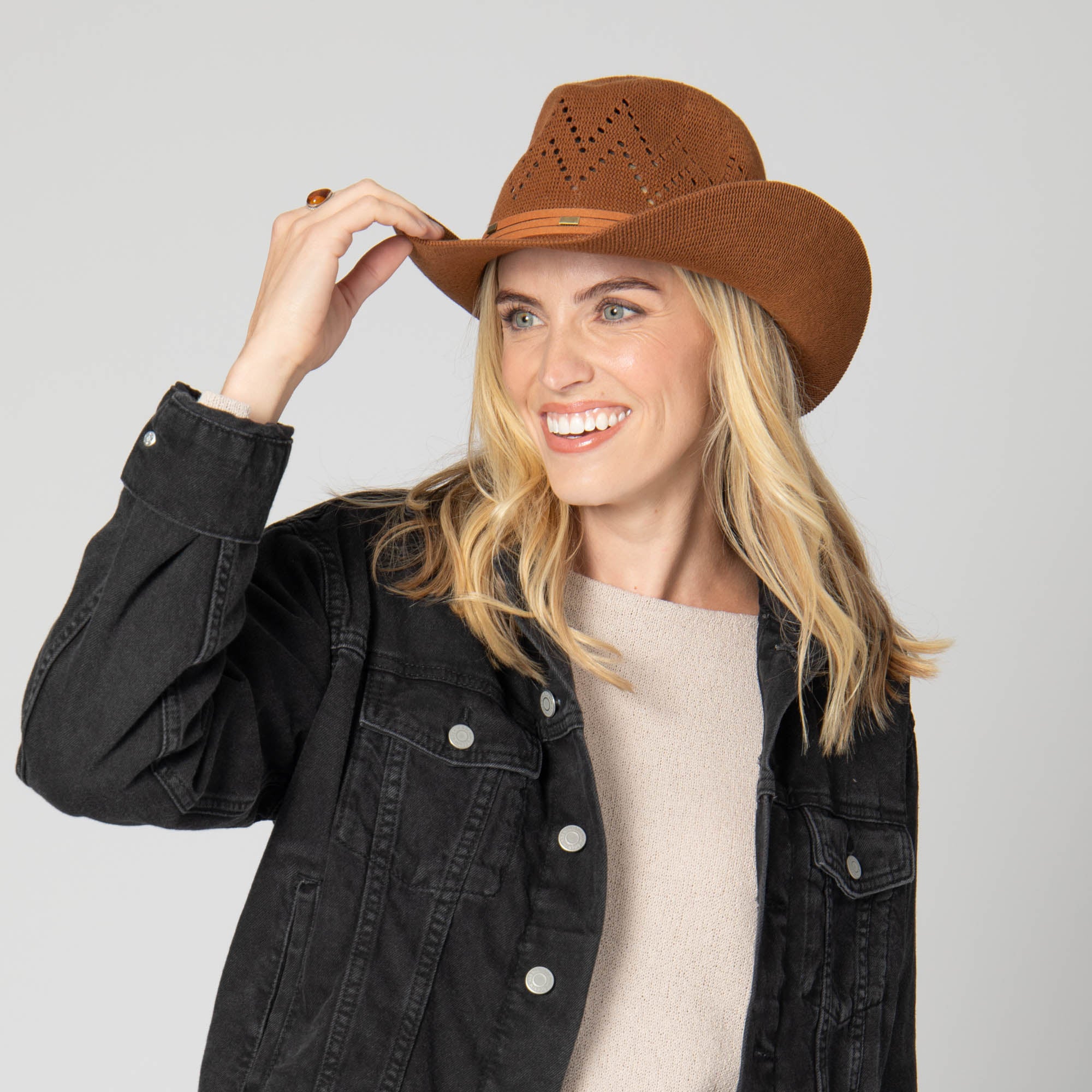 Nash - Ventilated Crown Cowboy with Wrapped Suede Band 8 Nash - Ventilated Crown Cowboy with Wrapped Suede Band