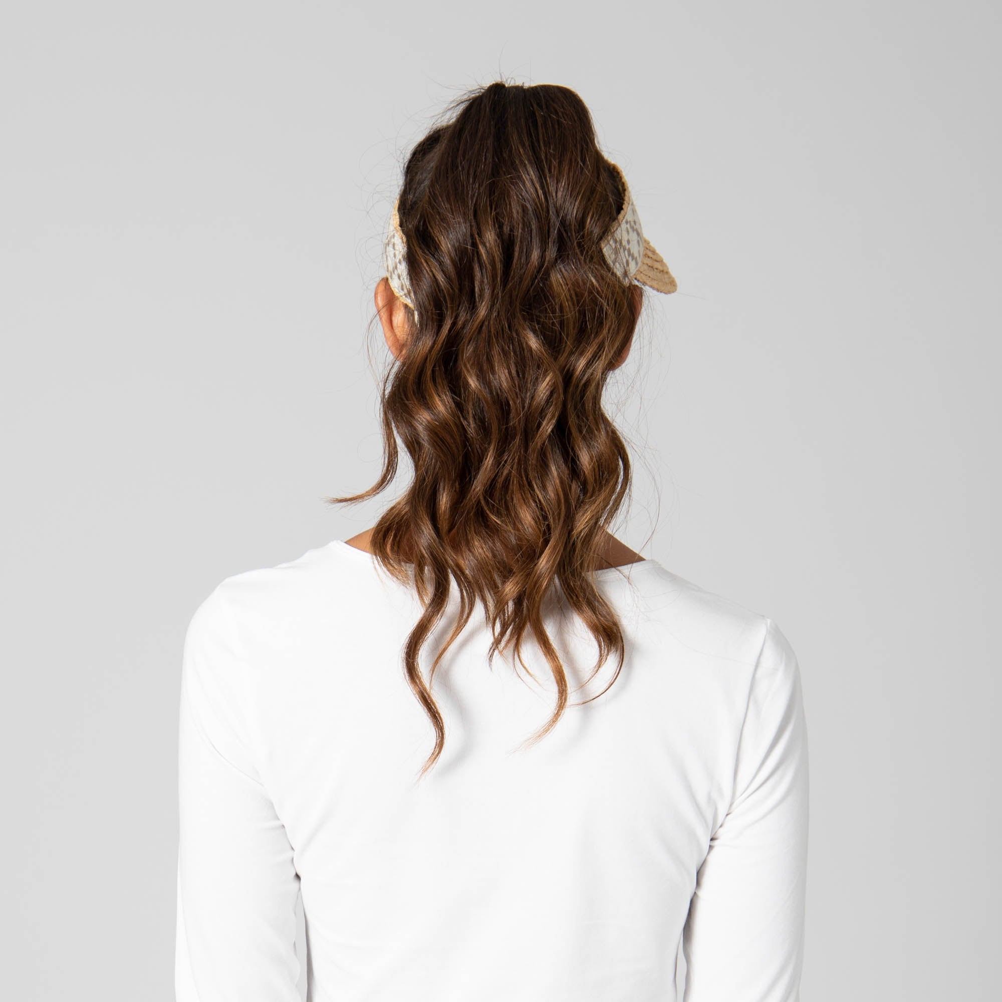 Past Noon - Women's Raffia Braid Visor with Jacquard Band 9 Past Noon - Women's Raffia Braid Visor with Jacquard Band