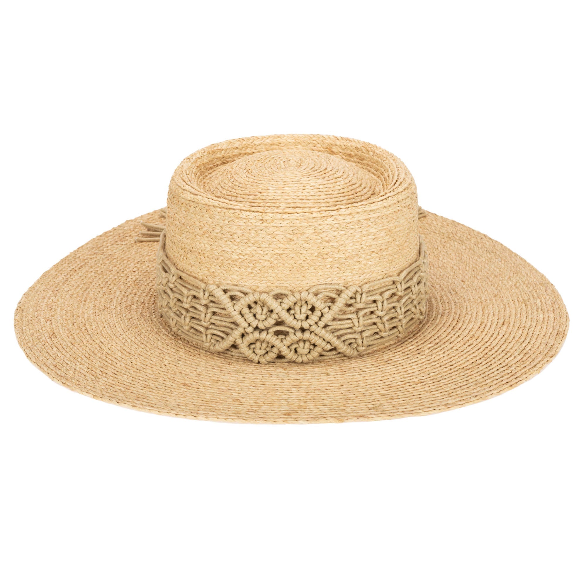 Sandy Beach - Women's Raffia Braided Telescope Boater 8 Sandy Beach - Women's Raffia Braided Telescope Boater