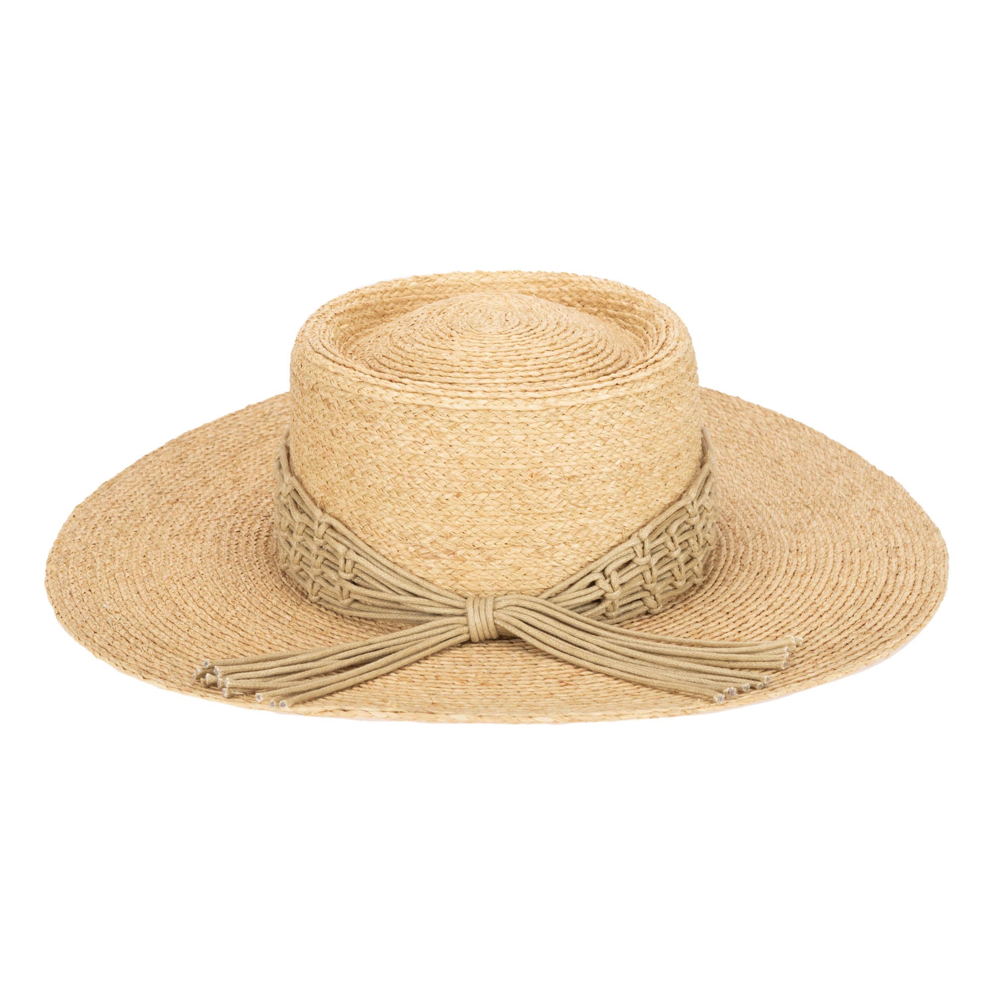 Sandy Beach - Women's Raffia Braided Telescope Boater 9 Sandy Beach - Women's Raffia Braided Telescope Boater