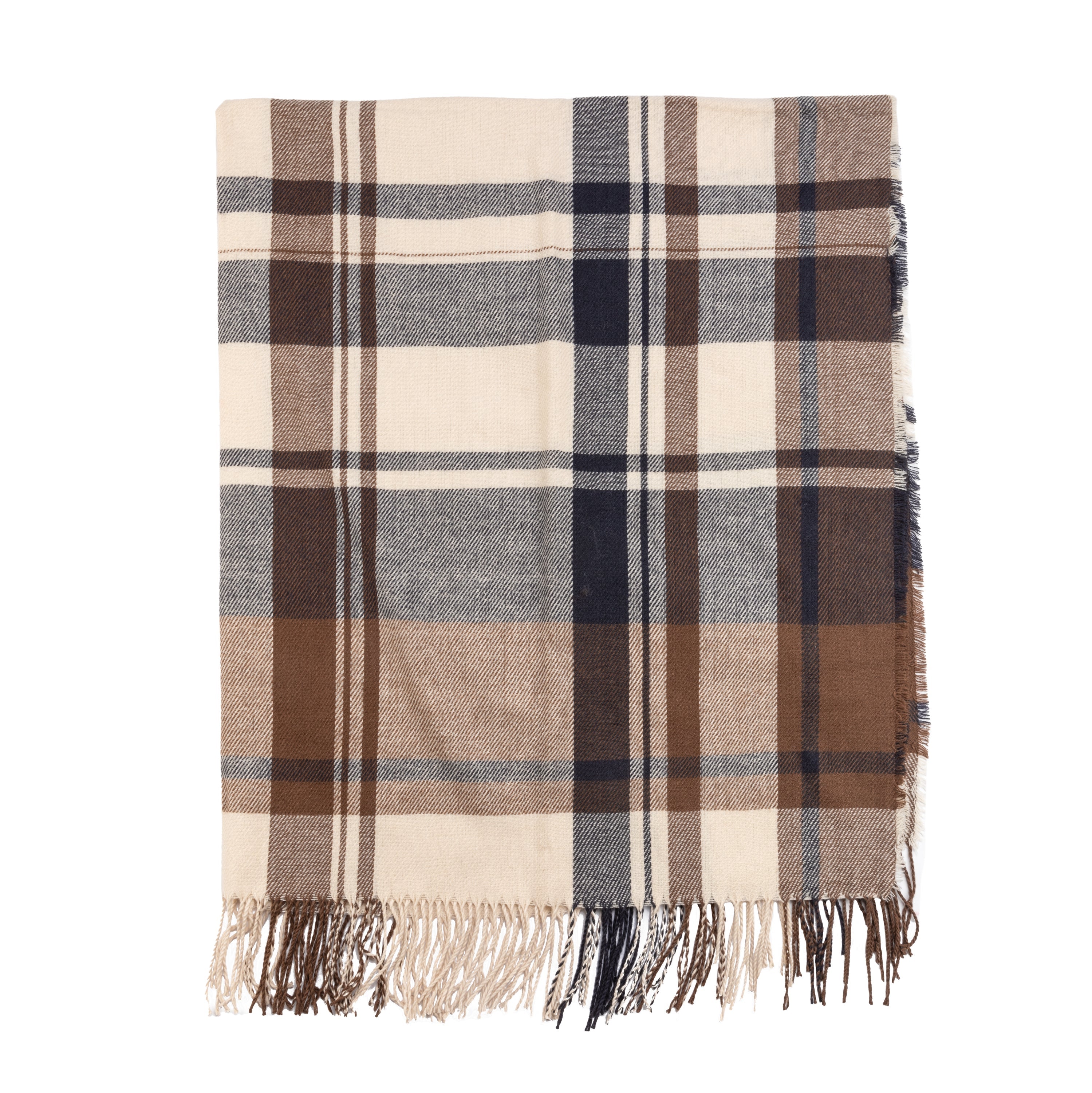 Savannah - Women's Woven Plaid Open Front Poncho 5 Savannah - Women's Woven Plaid Open Front Poncho