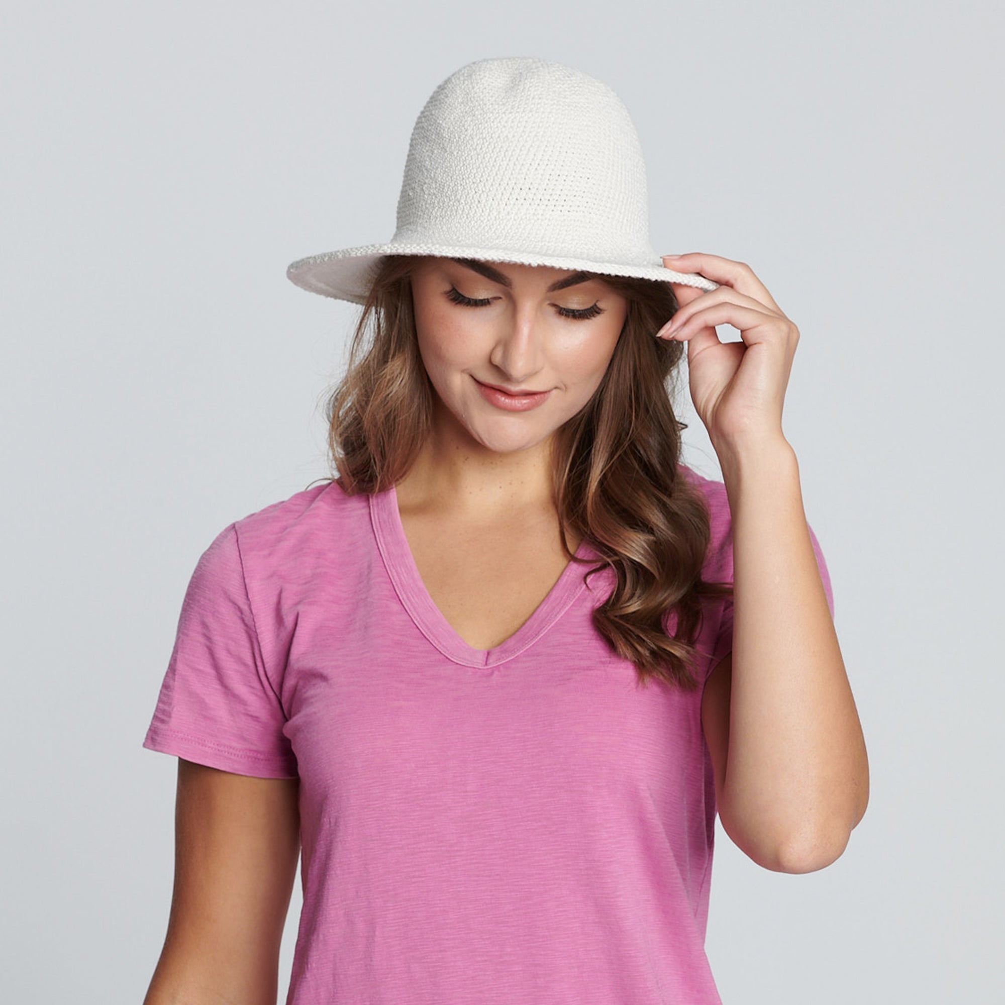 Women's Crocheted Brim Hat 13 Women's Crocheted Brim Hat