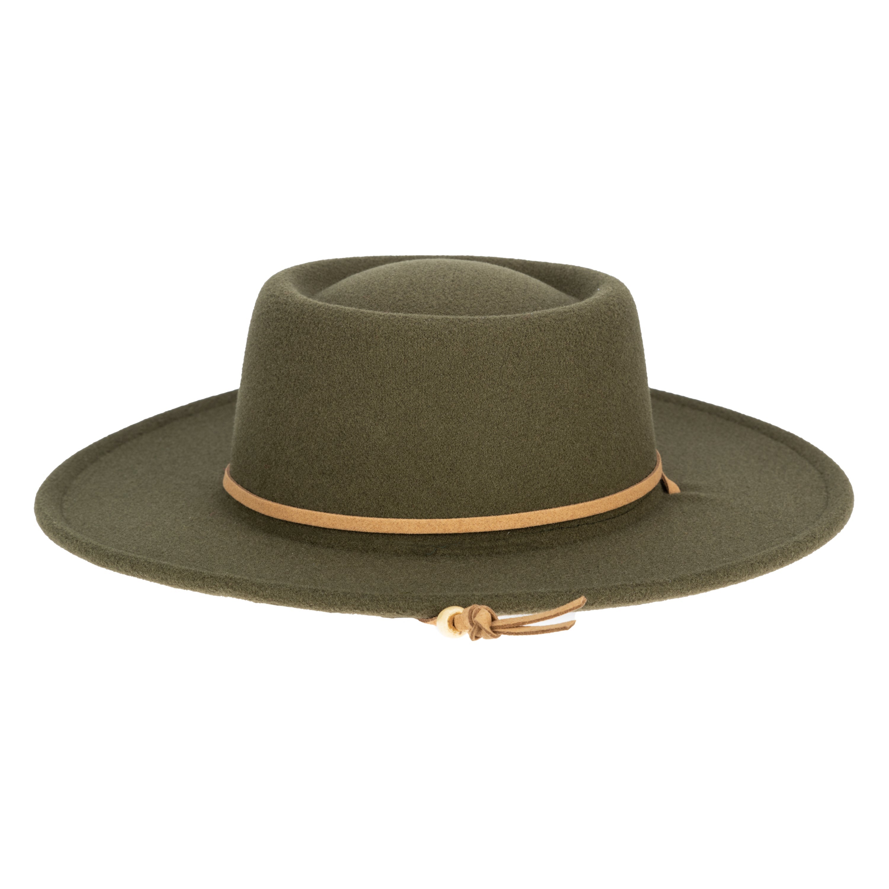 Women's Faux Felt Boater W/ Faux Leather Chin Cord 17 Women's Faux Felt Boater W/ Faux Leather Chin Cord