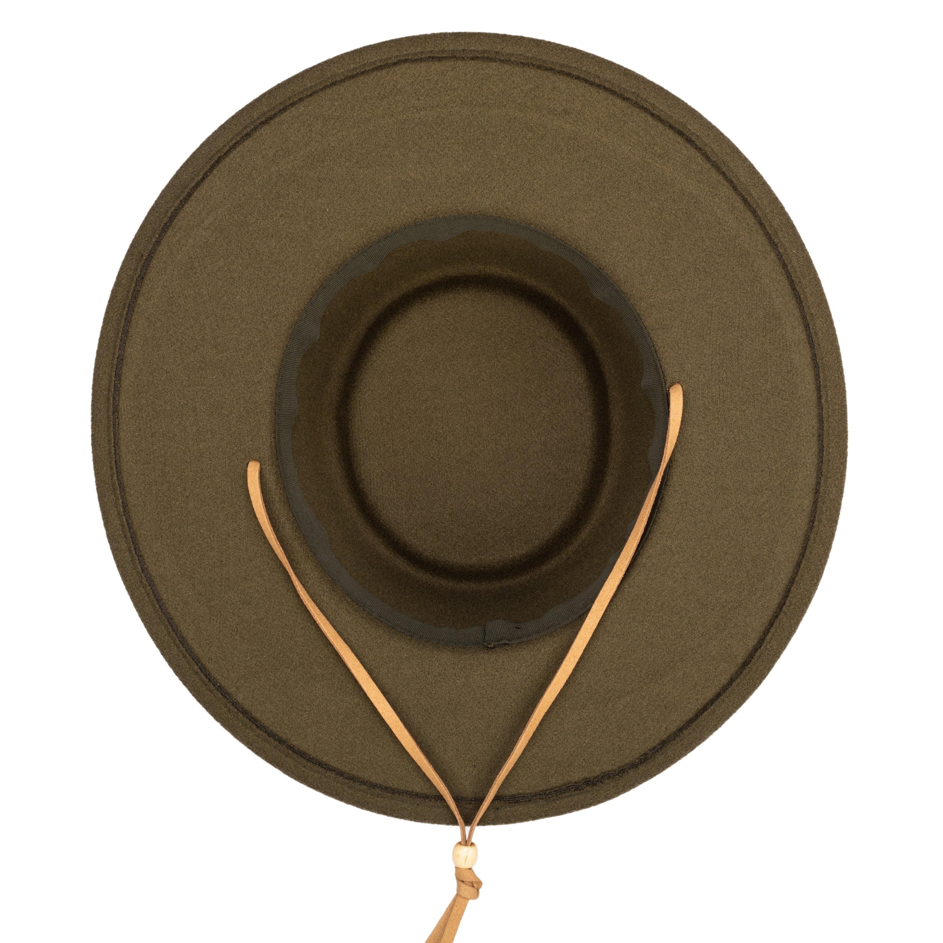 Women's Faux Felt Boater W/ Faux Leather Chin Cord 20 Women's Faux Felt Boater W/ Faux Leather Chin Cord