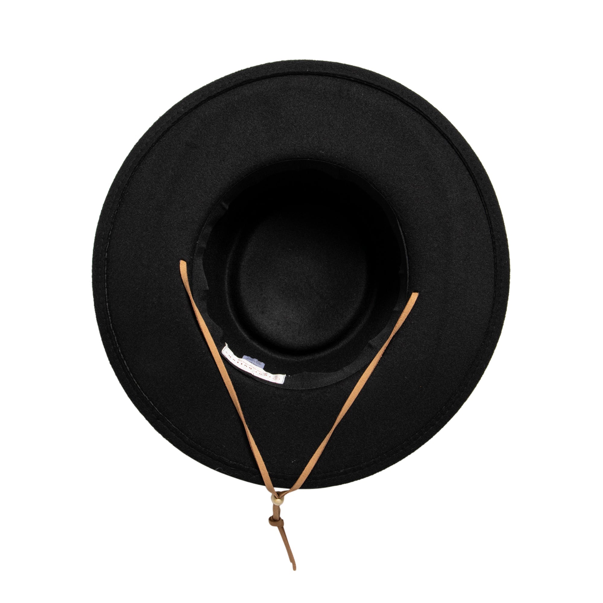 Women's Faux Felt Boater W/ Faux Leather Chin Cord 10 Women's Faux Felt Boater W/ Faux Leather Chin Cord