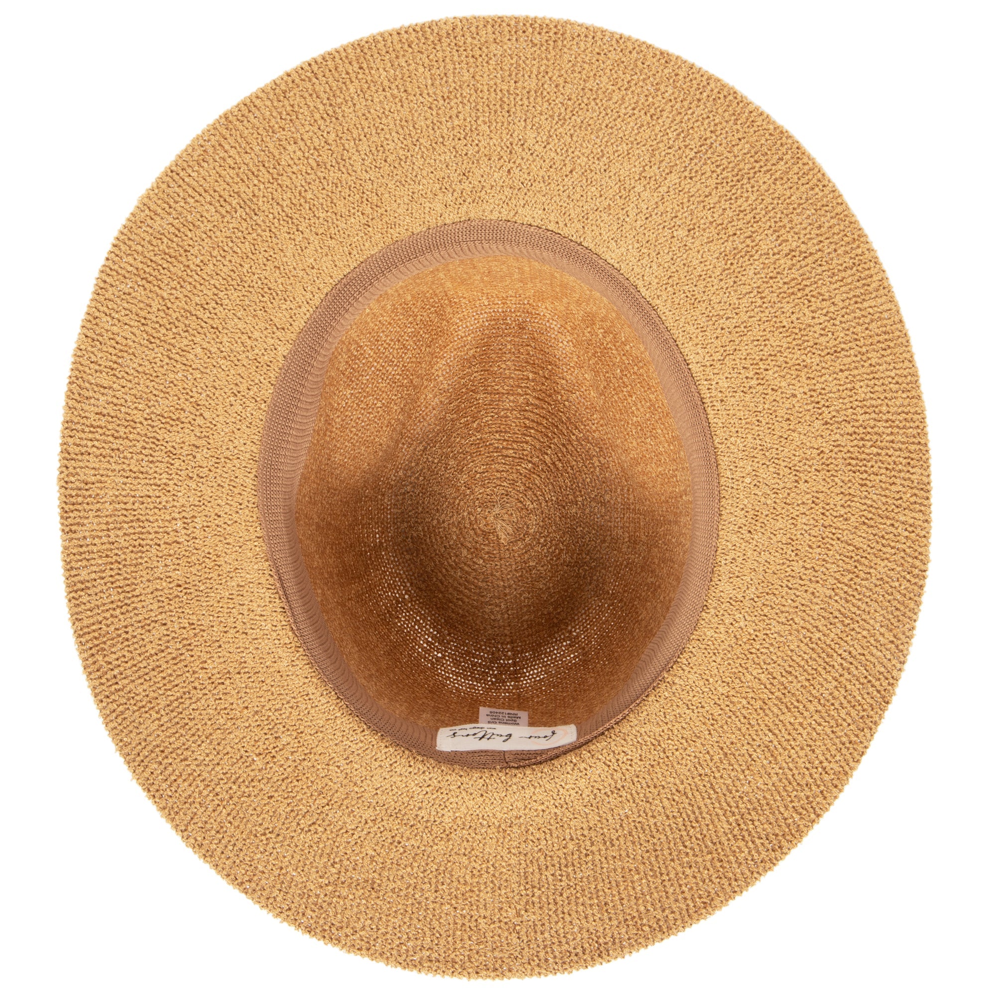 Women's Knit Fedora with Braided Faux Leather and Gold Trim 8 Women's Knit Fedora with Braided Faux Leather and Gold Trim