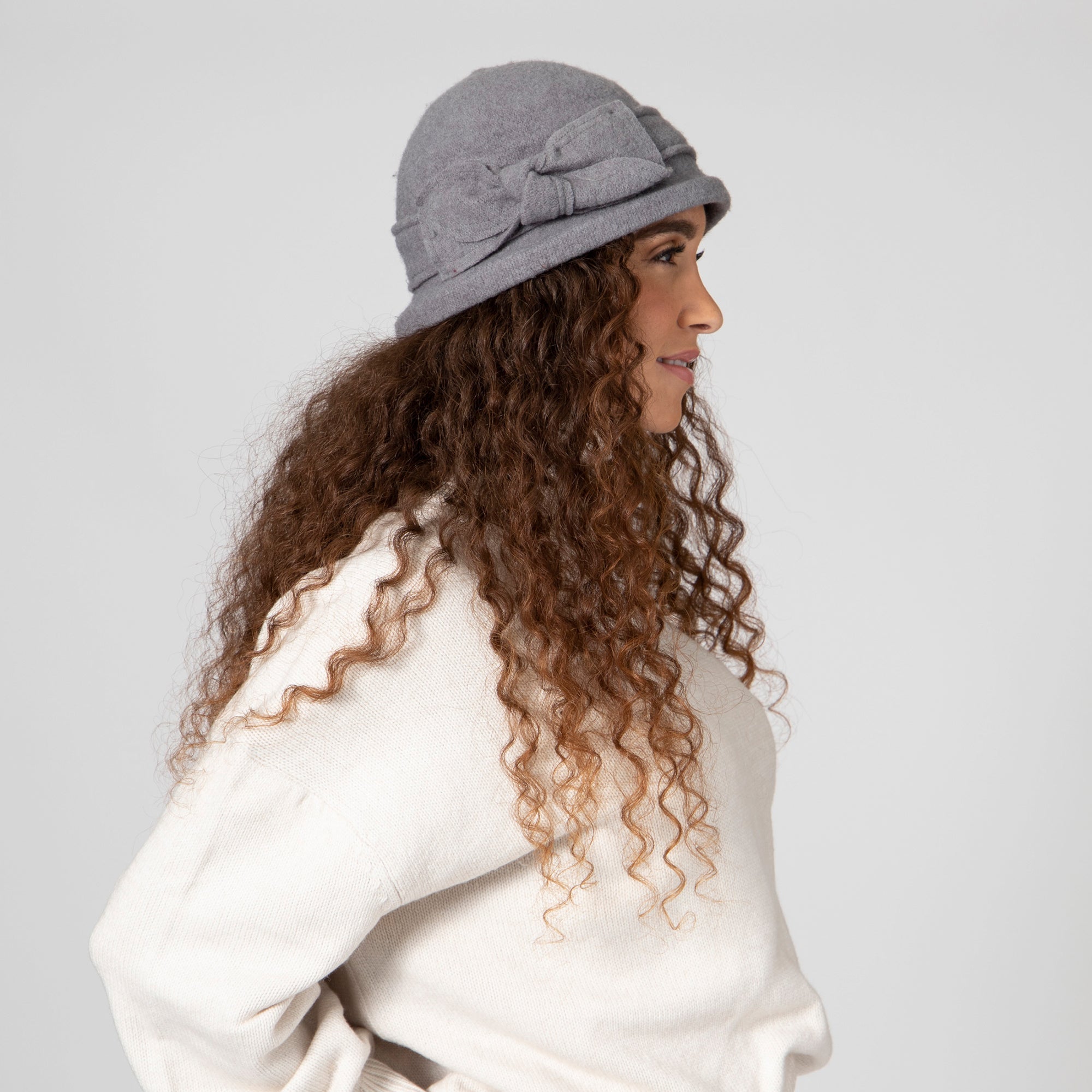 Women's Soft Knit Cloche With Bow 3 Women's Soft Knit Cloche With Bow