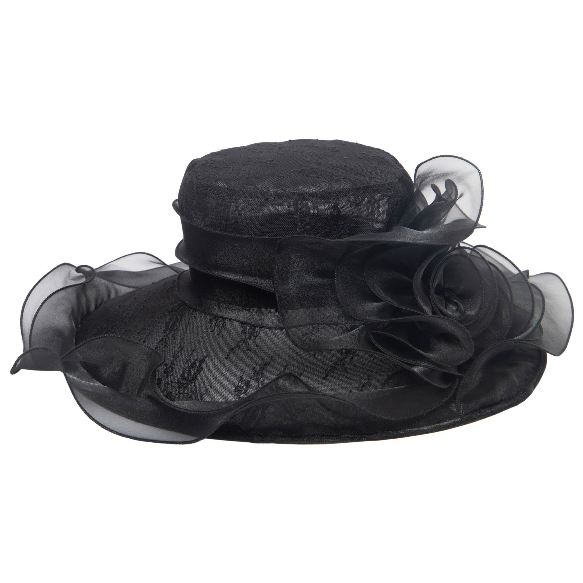 Women's Stiff Mesh Organza Dress Hat 3 Women's Stiff Mesh Organza Dress Hat