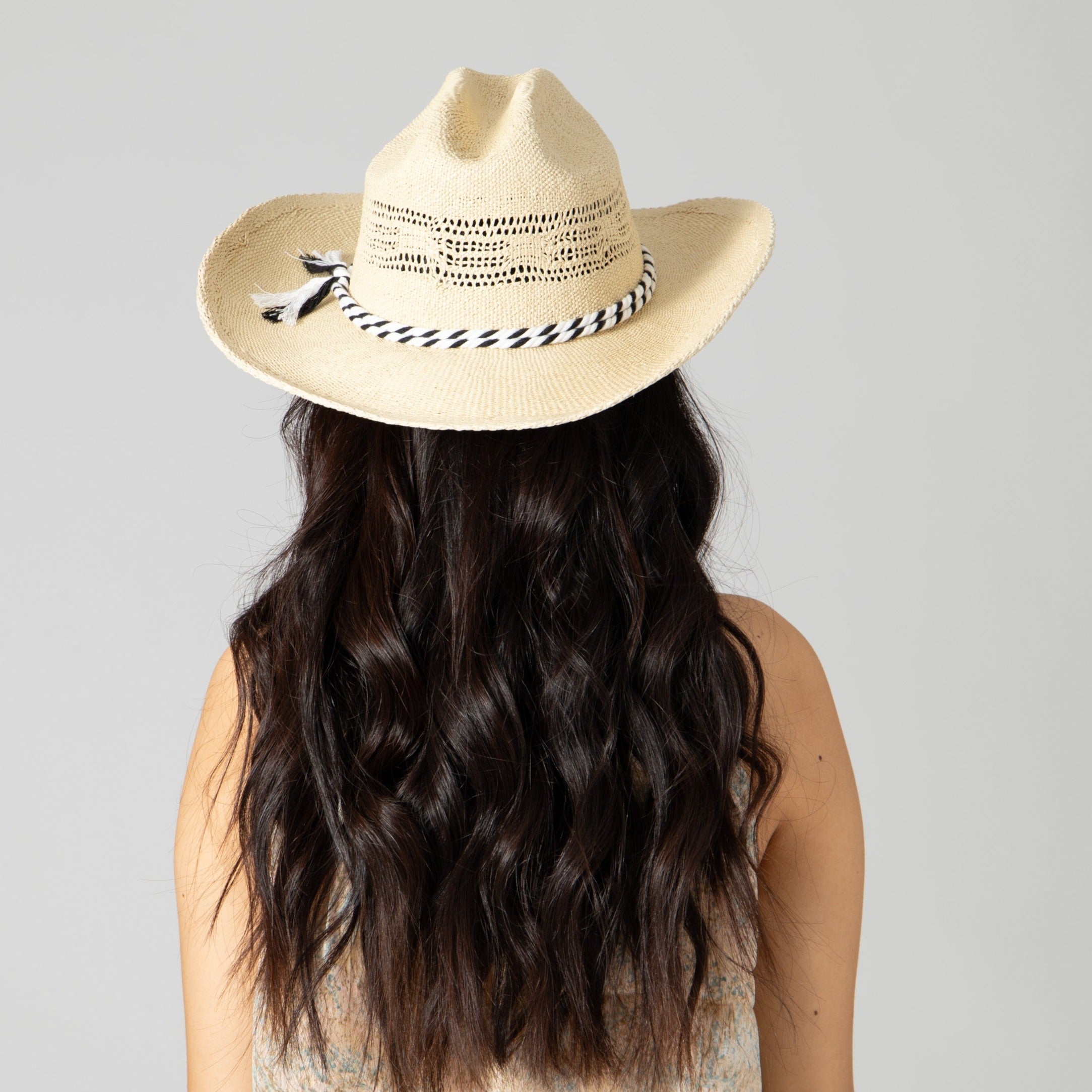 Women's Woven Cowboy With 2 Tone Cotton Band 5 Women's Woven Cowboy With 2 Tone Cotton Band