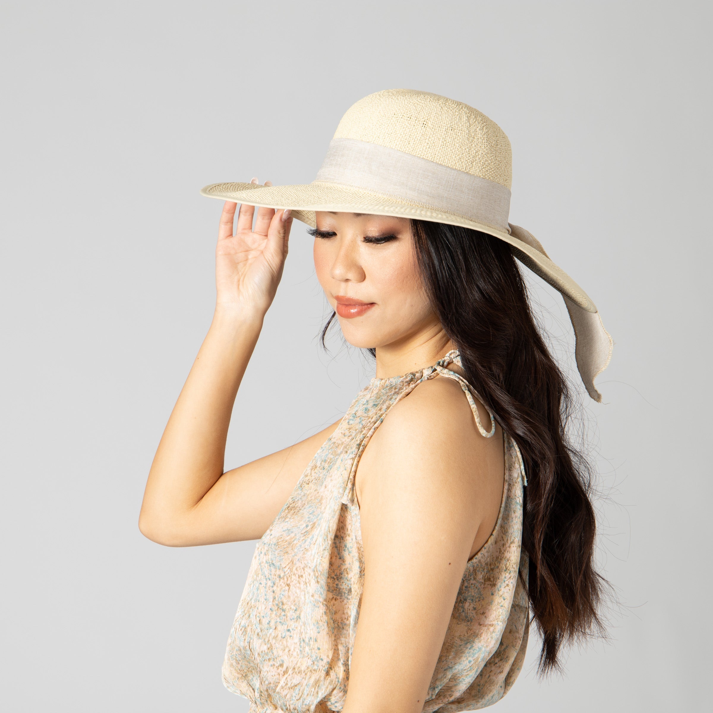 Women's Woven Paper Face Saver w/ Scarf Tie 10 Women's Woven Paper Face Saver w/ Scarf Tie