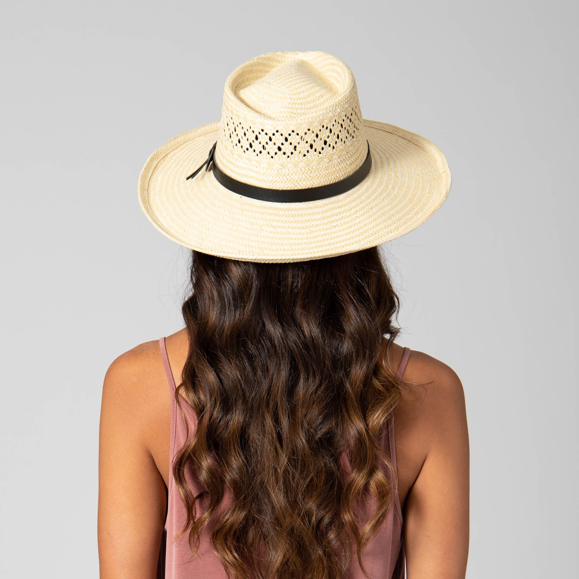 Woven West Women's Woven Paper Gambler with Studded Band 11 Woven West Women's Woven Paper Gambler with Studded Band