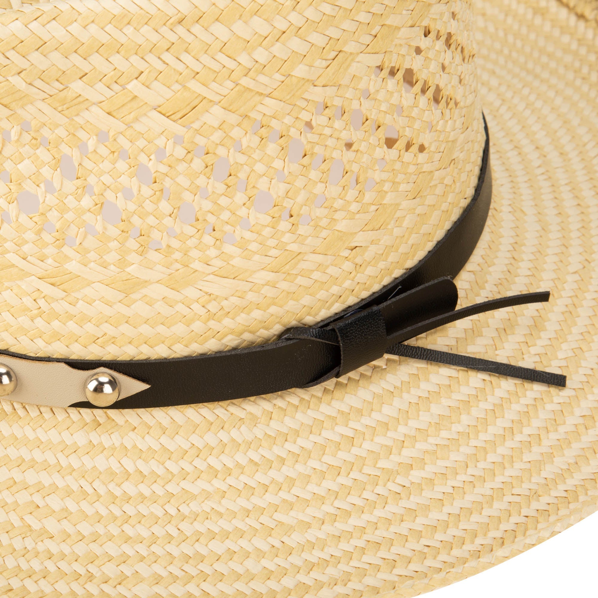 Woven West Women's Woven Paper Gambler with Studded Band 5 Woven West Women's Woven Paper Gambler with Studded Band