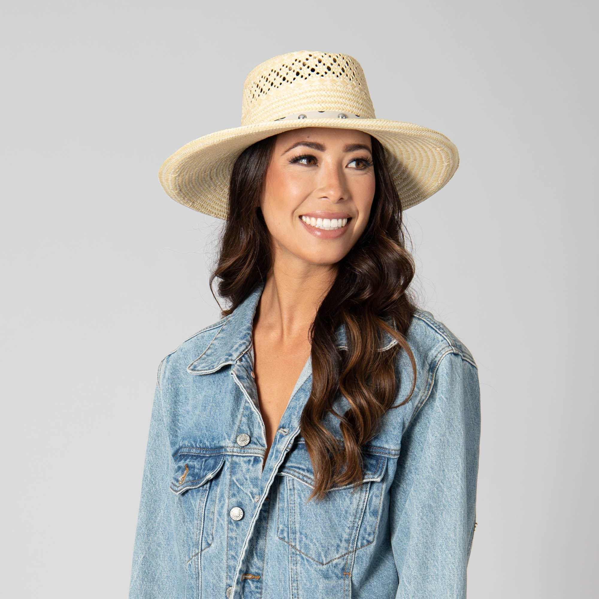 Woven West Women's Woven Paper Gambler with Studded Band 8 Woven West Women's Woven Paper Gambler with Studded Band